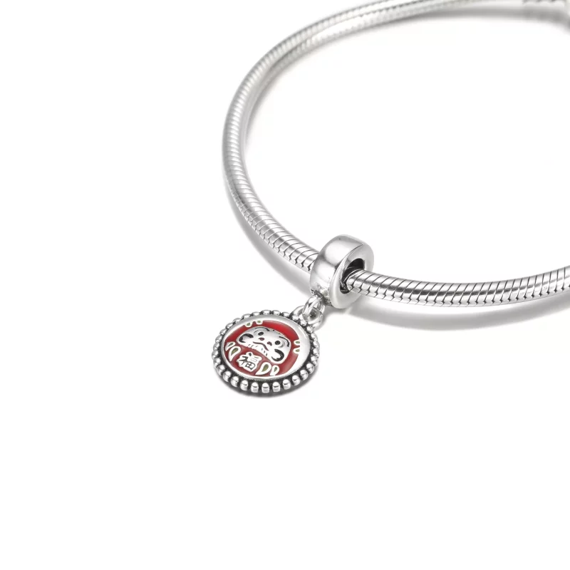 (imagen para) PANDORA encanto colgante de muñeca daruma - 791169C00_E027 - Ver 5