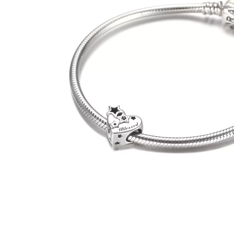 (imagen para) PANDORA Encanto Corazón Agradecido y Estrellas - 799527C01 - Ver 5