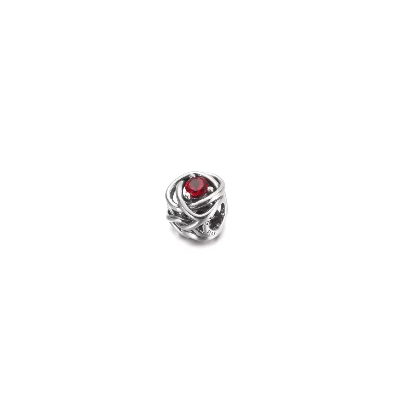 (imagen para) PANDORA Encanto Círculo de Eternidad Rojo de Enero - 790065C06 - Ver 2