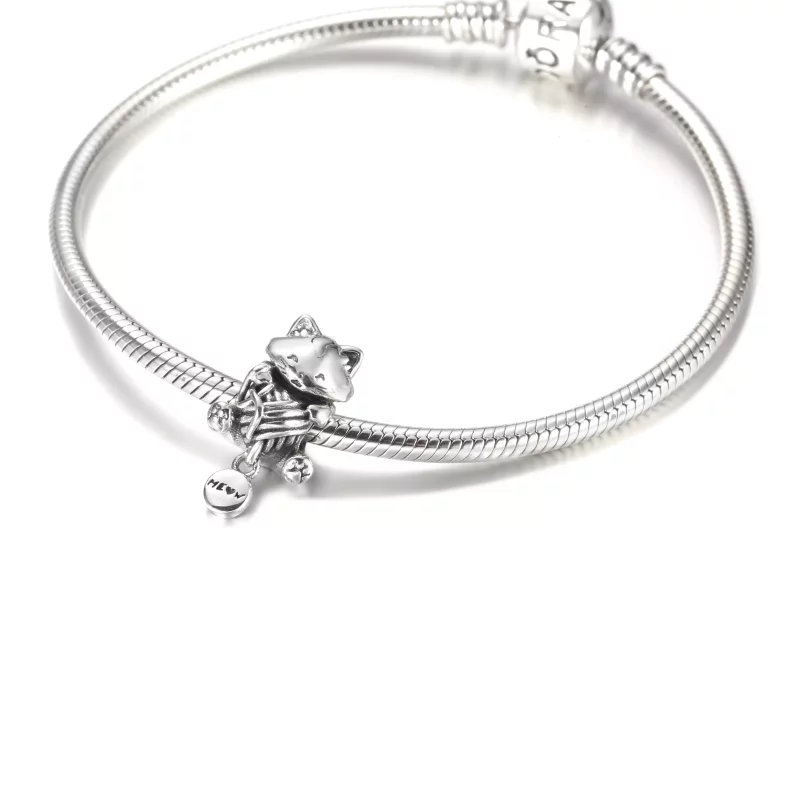 (imagen para) PANDORA Encanto de Gatito y Bola de Hilo - 799535C00 - Ver 5