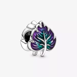 (imagen para) PANDORA Encanto de Hoja Morado y Verde - 799542C01