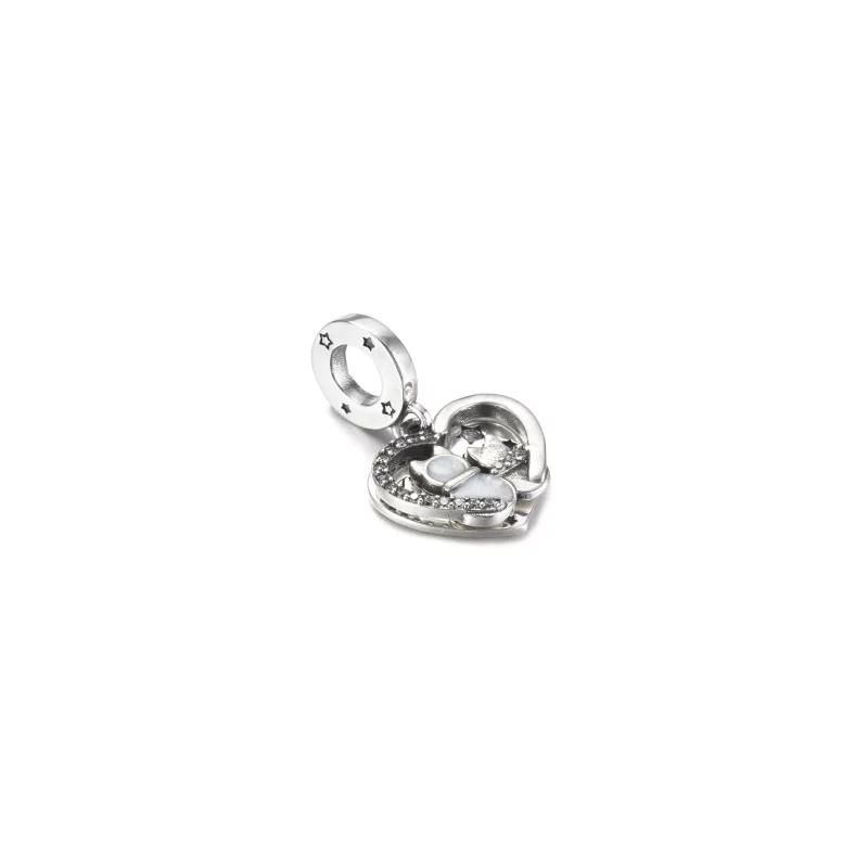 (imagen para) PANDORA Gato y Corazones Charm Colgante - 799546C01 - Ver 3