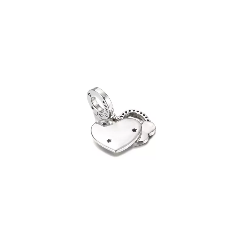 (imagen para) PANDORA Gato y Corazones Charm Colgante - 799546C01 - Ver 4
