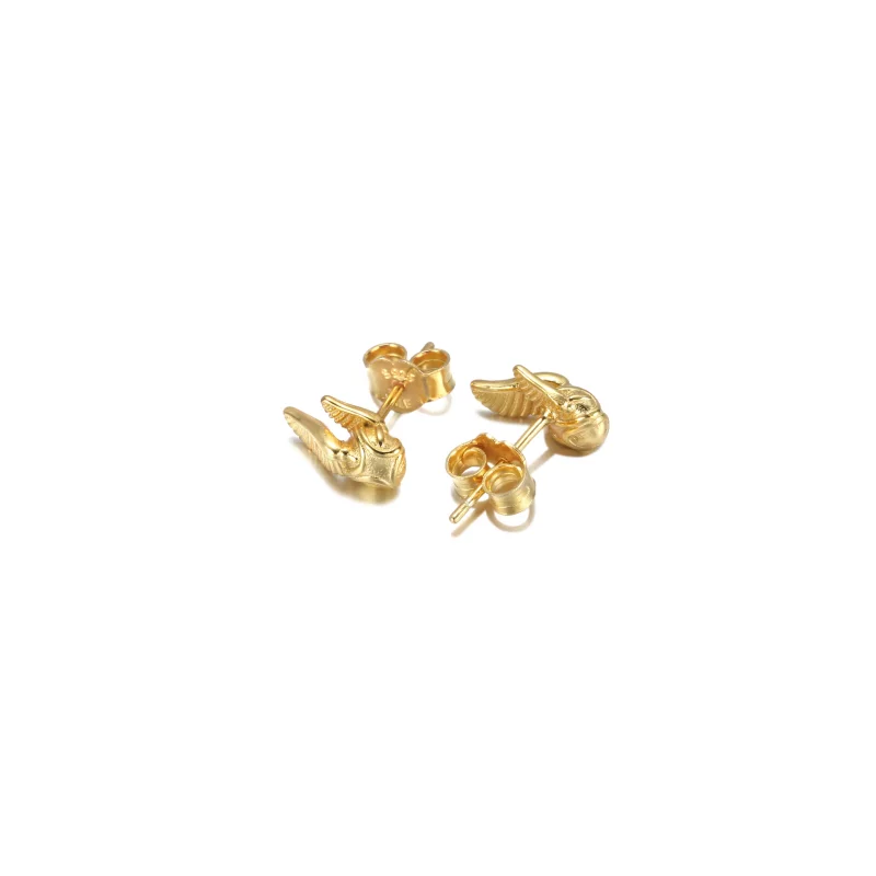 (imagen para) PANDORA Harry Potter, Pendientes de Tuerca Snitch Dorada - 260025C00 - Ver 4