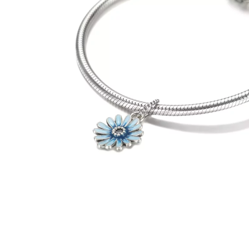 (imagen para) PANDORA Margarita azul colgante - P-D-3458 - Ver 4
