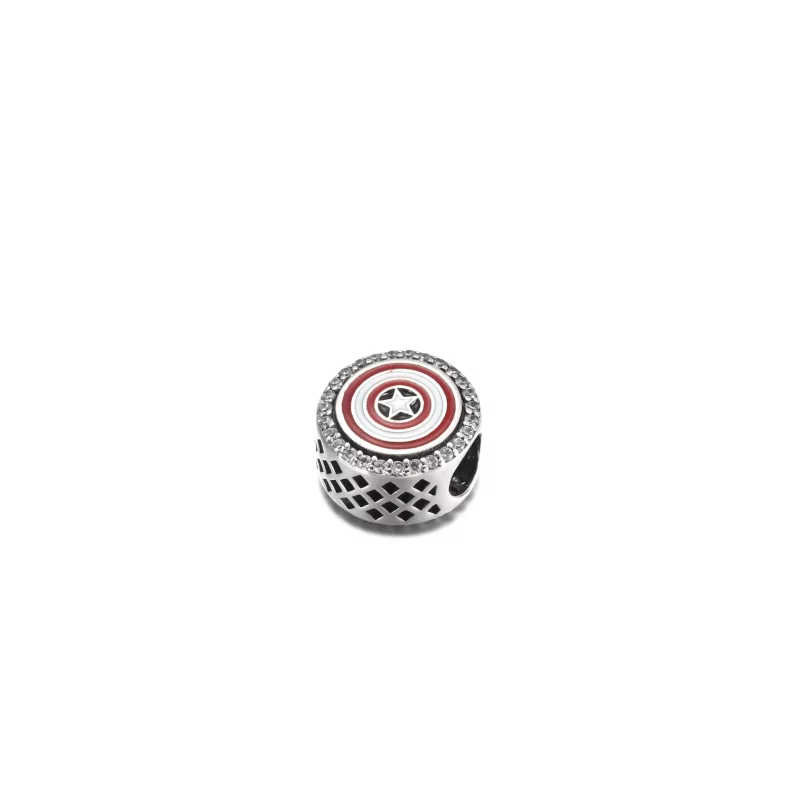 (imagen para) PANDORA Marvel Los Vengadores Capitán América Escudo Colgante Charm - P-D-3623 - Ver 2