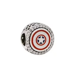 (imagen para) PANDORA Marvel Los Vengadores Capitán América Escudo Colgante Charm - P-D-3623