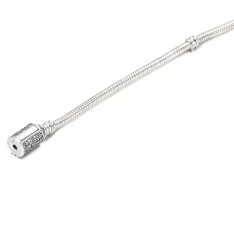 (imagen para) Pandora Moments Pulsera/Collar de cadena de serpiente con cierre de barril de do - Ver 5