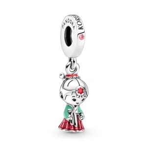 (imagen para) PANDORA Muñeca Coreana Hanbok Charm Colgante - 799499C01