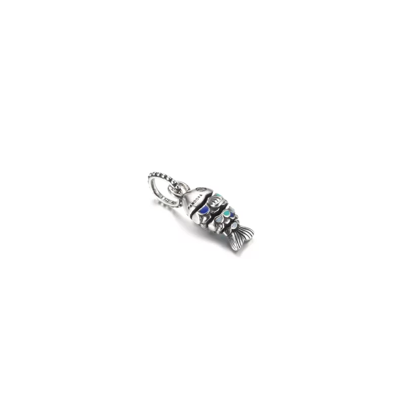(imagen para) PANDORA Pez con Escamas Azules Colgante - 799428C01 - Ver 2