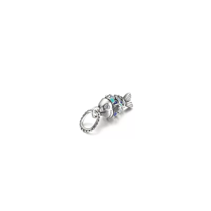 (imagen para) PANDORA Pez con Escamas Azules Colgante - 799428C01 - Ver 4