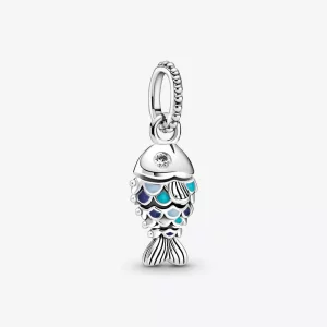 (imagen para) PANDORA Pez con Escamas Azules Colgante - 799428C01