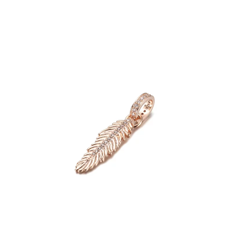 (imagen para) Pendiente colgante PANDORA Sparkling Feather - 789550C01 - Ver 2