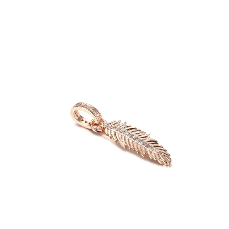 (imagen para) Pendiente colgante PANDORA Sparkling Feather - 789550C01 - Ver 3