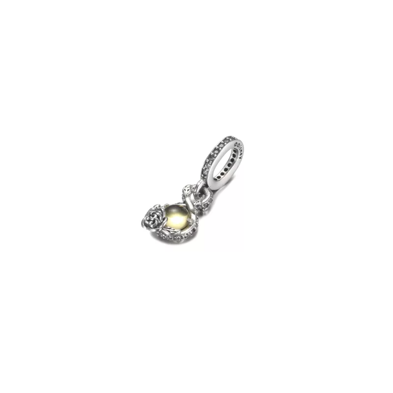 (imagen para) Pendiente PANDORA Disney Belle Infinity & Rose Flower - 399525C01 - Ver 2