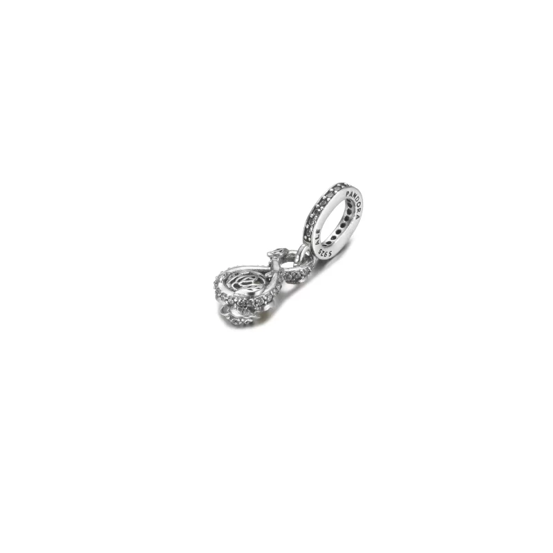 (imagen para) Pendiente PANDORA Disney Belle Infinity & Rose Flower - 399525C01 - Ver 3