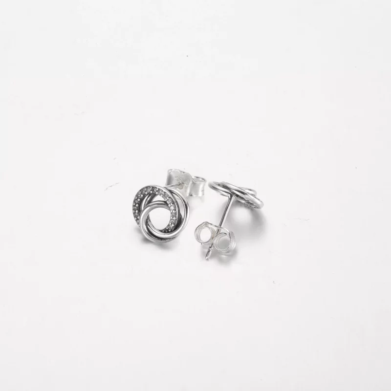 (imagen para) Pendientes con forma de corazón de la familia Pandora Always Encircled - 291076C - Ver 5