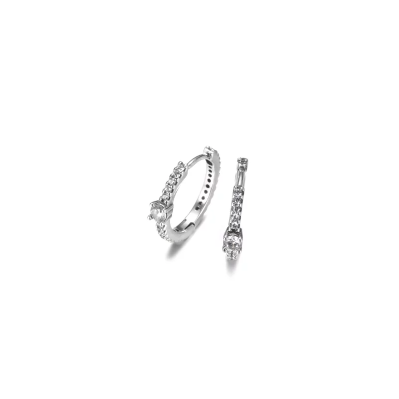 (imagen para) Pendientes de Aro Brillantes PANDORA - 299406C01 - Ver 2