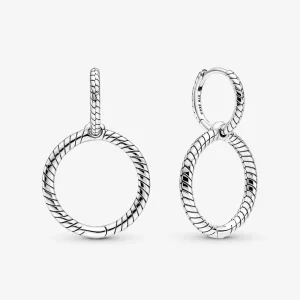 (imagen para) Pendientes de Aro Doble con Charm Pandora Moments - 299562C00