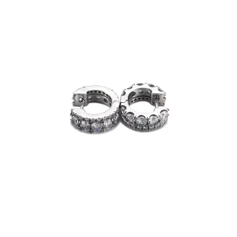 (imagen para) Pendientes de Aro Doble Pavé PANDORA - 290058C01 - Ver 4