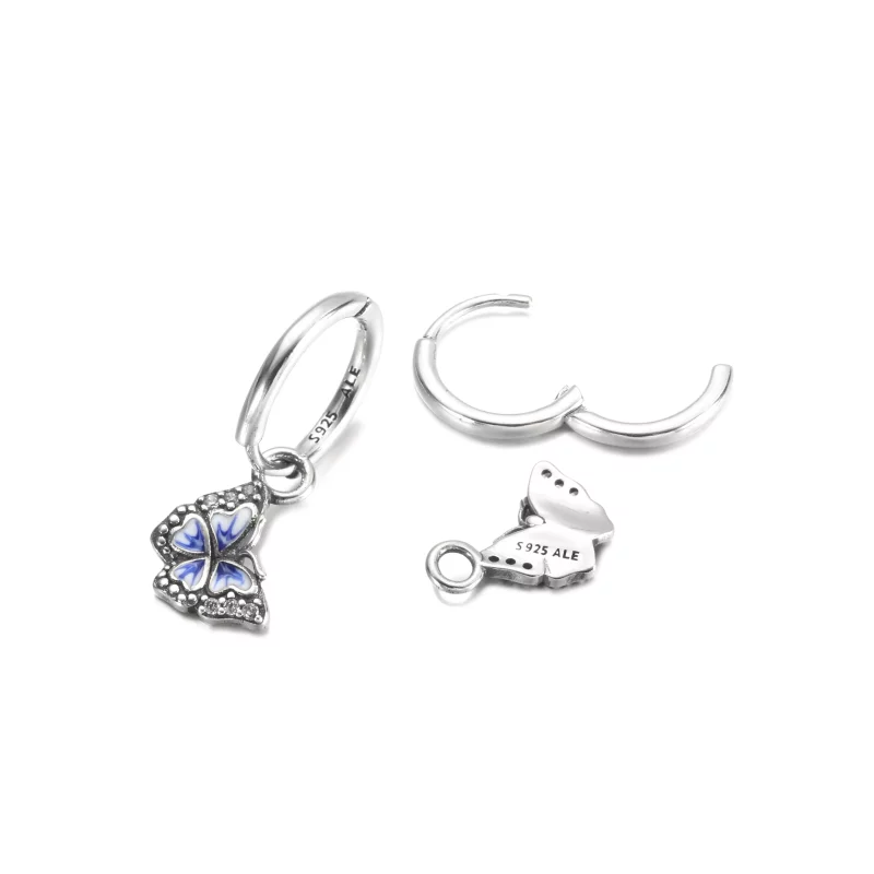 (imagen para) Pendientes de Aro PANDORA Mariposa Azul - 290778C01 - Ver 4