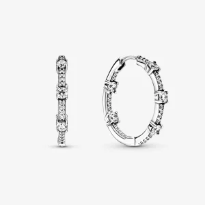 (imagen para) Pendientes de Aro PANDORA Sparkling Pavé Bars - 290043C01