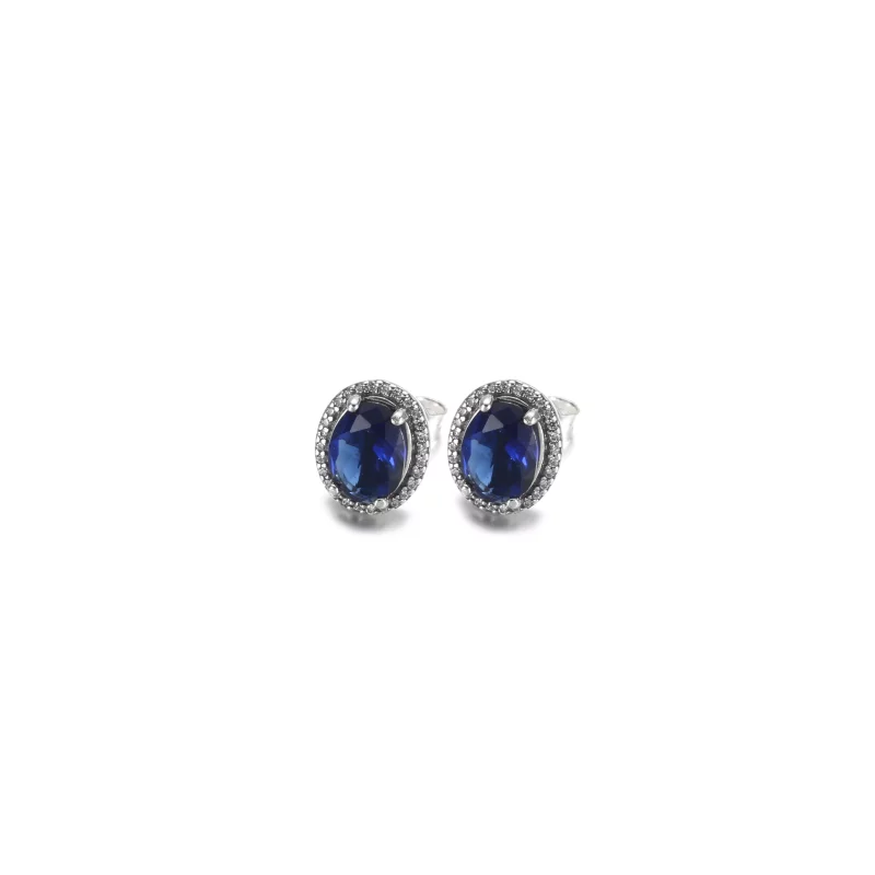 (imagen para) Pendientes de botón PANDORA Sparkling Statement Halo - 290040C01 - Ver 2