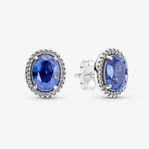 (imagen para) Pendientes de botón PANDORA Sparkling Statement Halo - 290040C01