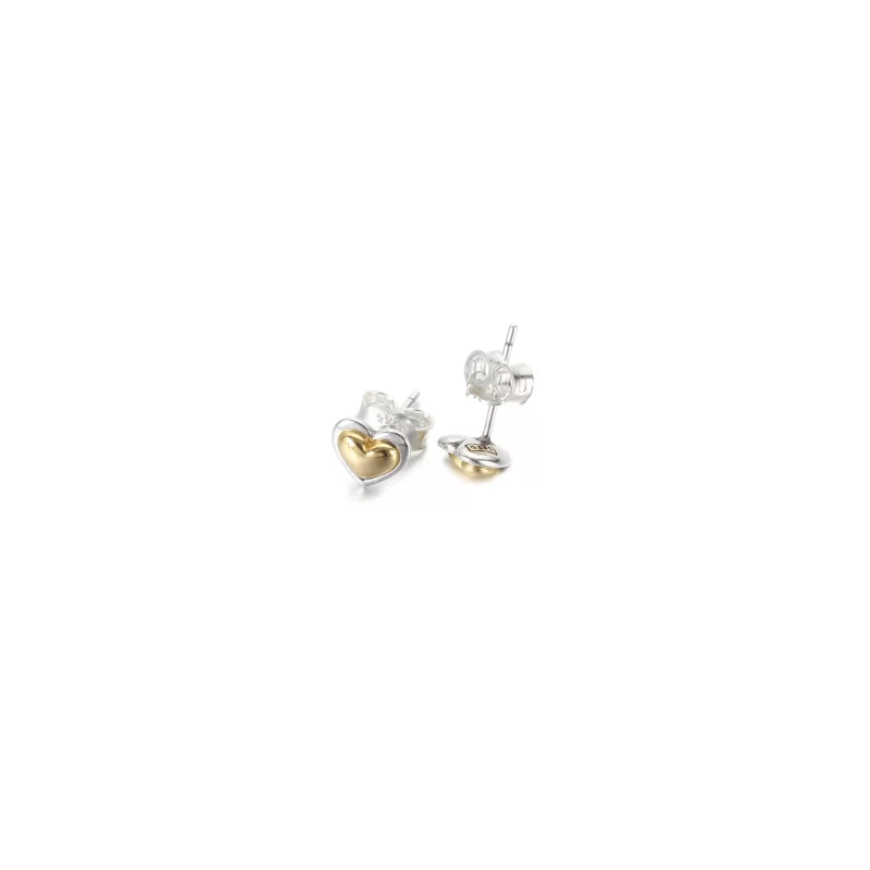 (imagen para) Pendientes de corazón dorado en forma de cúpula PANDORA - 299389C00 - Ver 4