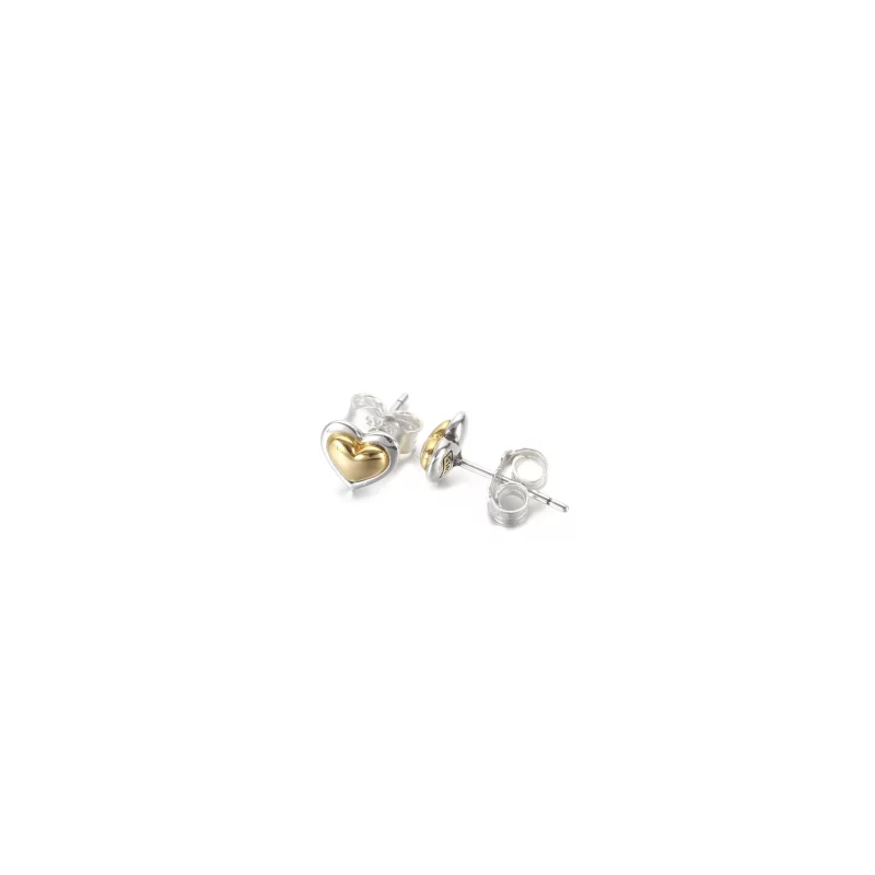 (imagen para) Pendientes de corazón dorado en forma de cúpula PANDORA - 299389C00 - Ver 5