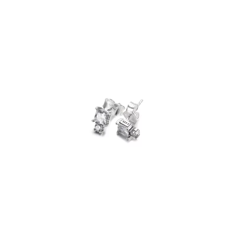 (imagen para) Pendientes PANDORA Brillantes Redondos y Cuadrados - 290036C01 - Ver 2