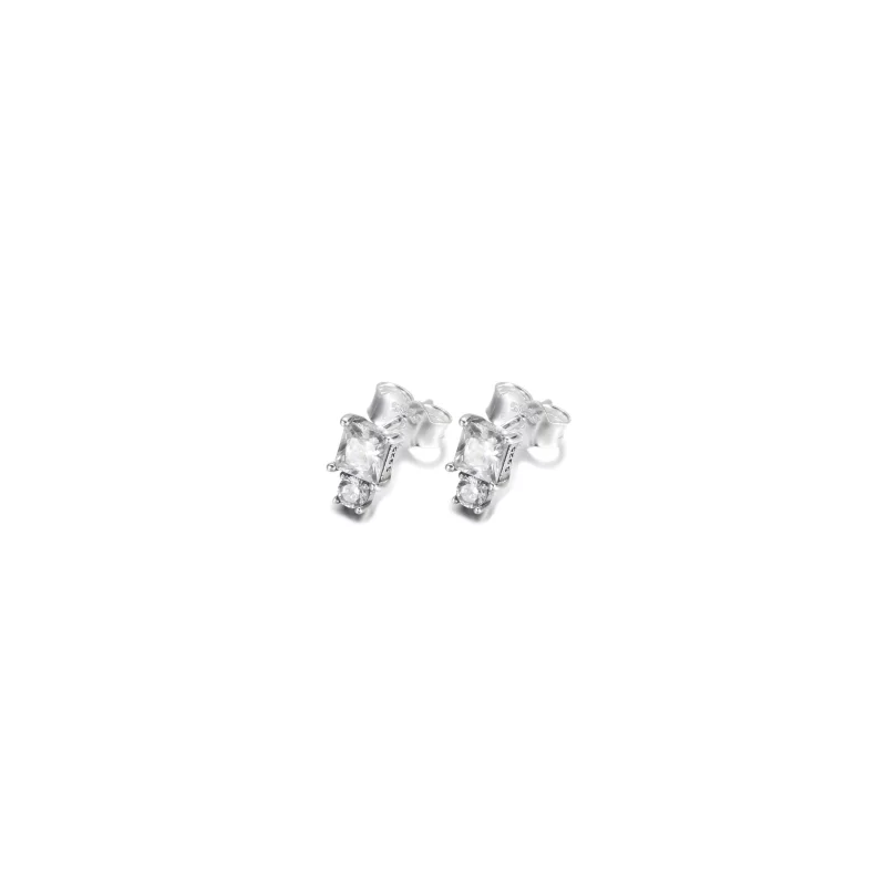 (imagen para) Pendientes PANDORA Brillantes Redondos y Cuadrados - 290036C01 - Ver 3