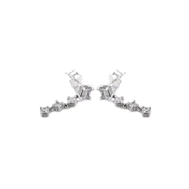 (imagen para) Pendientes PANDORA Sparkling Round & Square - 290045C01 - Ver 5