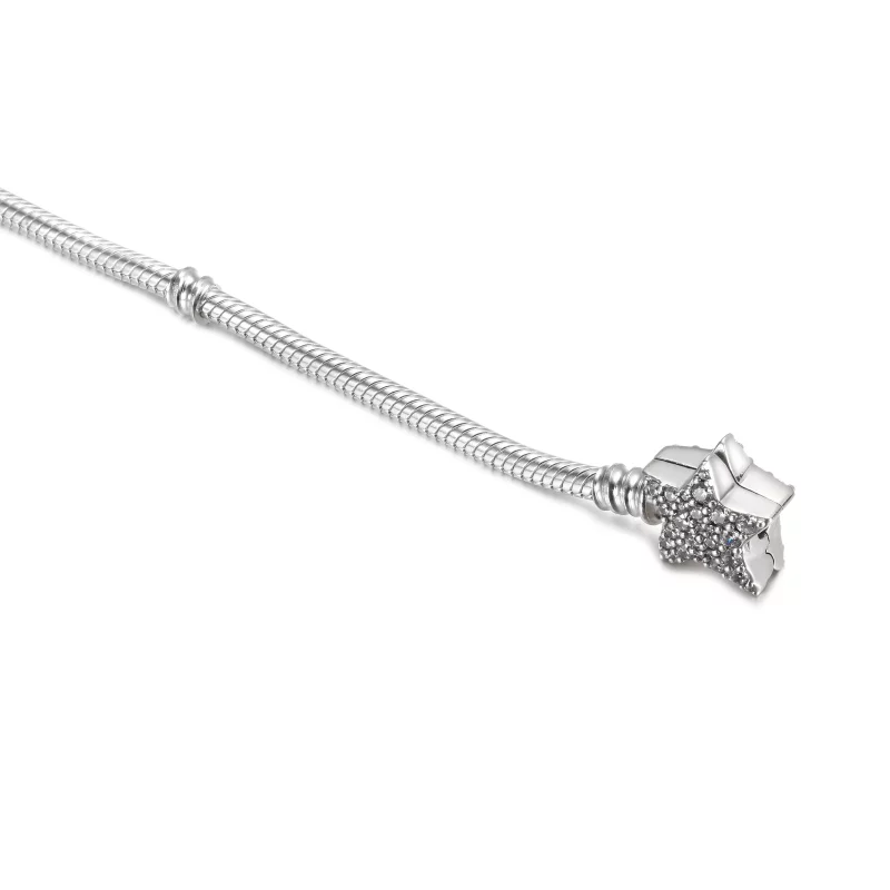 (imagen para) Pulsera de cadena de serpiente con broche de estrella asimétrico Pandora Moments - Ver 5