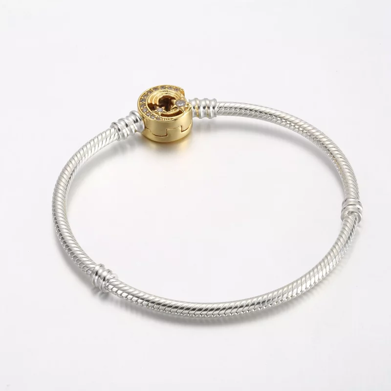 (imagen para) Pulsera de cadena de serpiente con cierre de estrella fugaz Pandora Moments - 56 - Ver 2