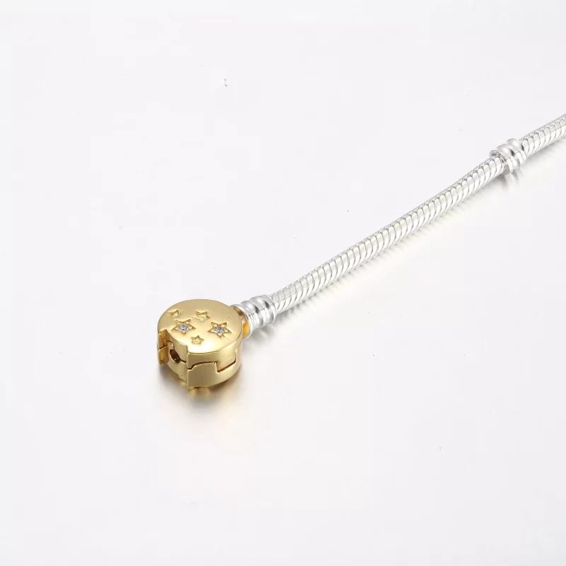 (imagen para) Pulsera de cadena de serpiente con cierre de estrella fugaz Pandora Moments - 56 - Ver 3