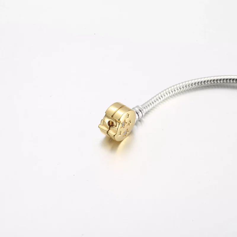 (imagen para) Pulsera de cadena de serpiente con cierre de estrella fugaz Pandora Moments - 56 - Ver 5