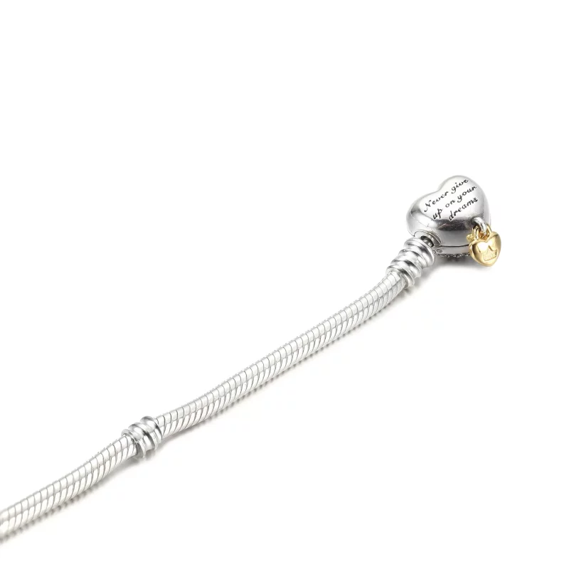 (imagen para) Pulsera de cadena de serpiente con corazón de Disney Princess Pandora Moments - - Ver 5