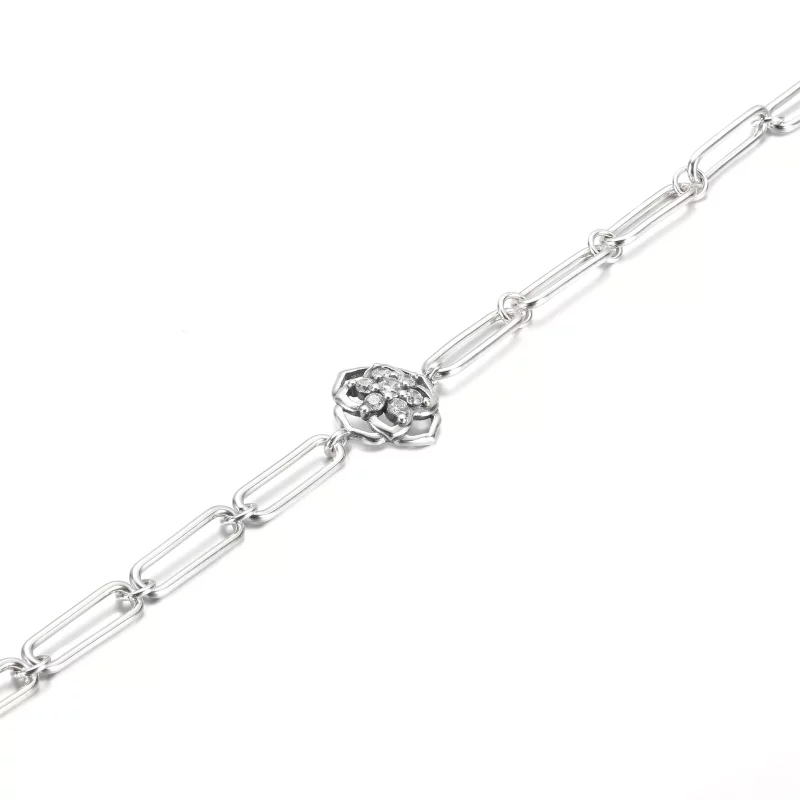 (imagen para) Pulsera de enlace con pétalos de rosa PANDORA - 599409C01 - Ver 3