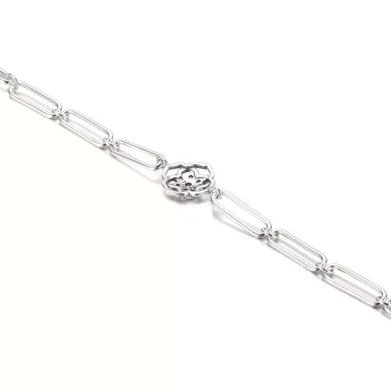 (imagen para) Pulsera de enlace con pétalos de rosa PANDORA - 599409C01 - Ver 4