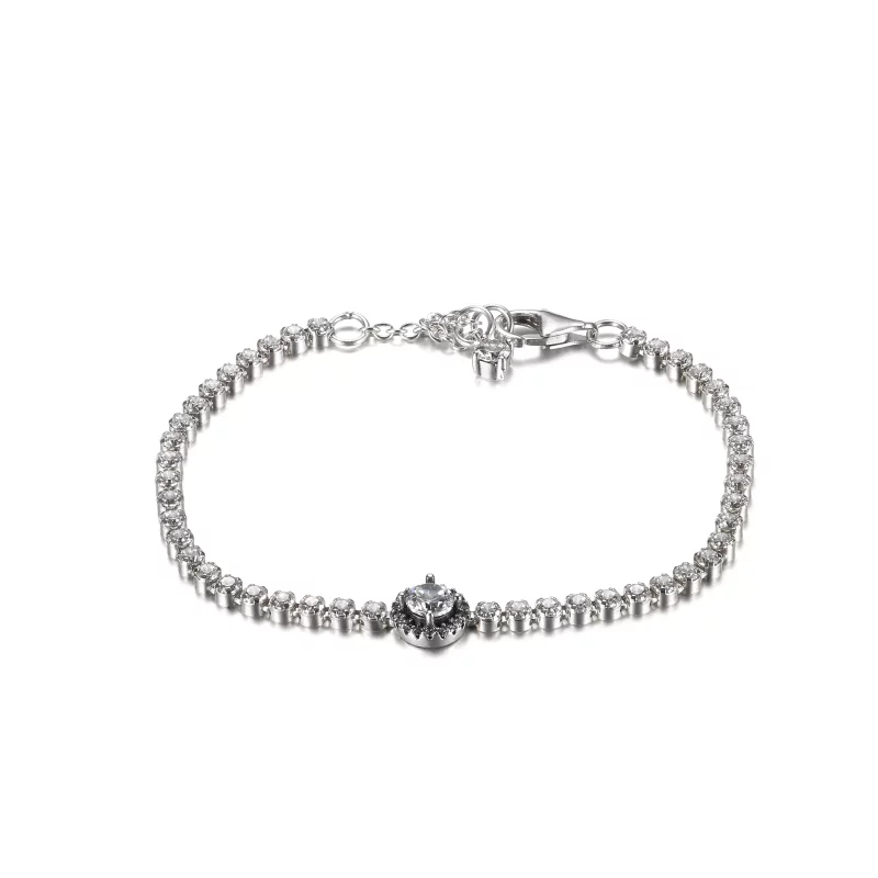 (imagen para) Pulsera de tenis PANDORA Sparkling Halo - 599416C01 - Ver 2