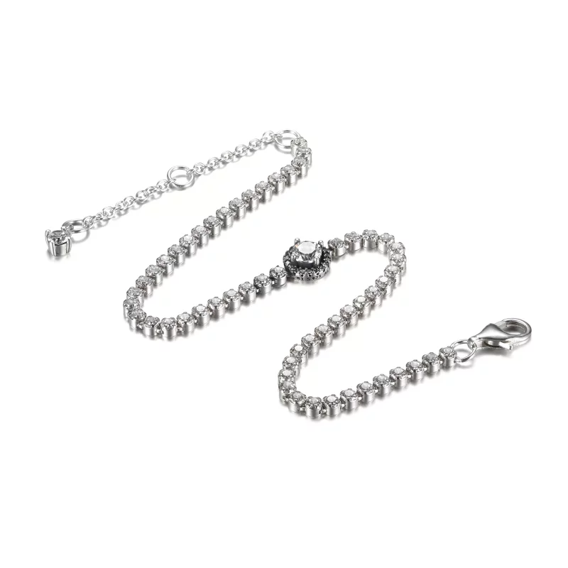 (imagen para) Pulsera de tenis PANDORA Sparkling Halo - 599416C01 - Ver 5