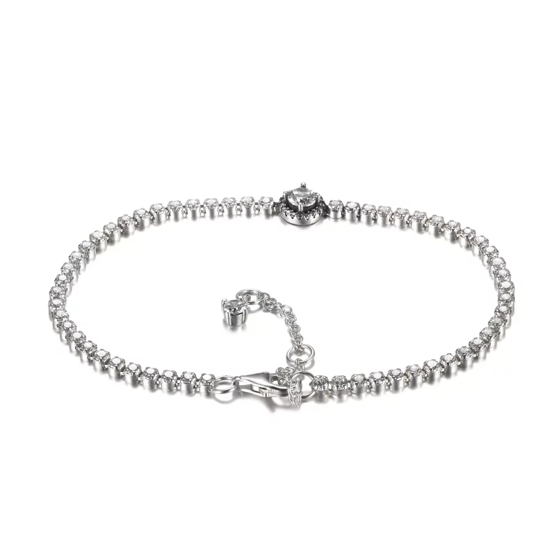 (imagen para) Pulsera de tenis PANDORA Sparkling Halo - 599416C01 - Ver 6