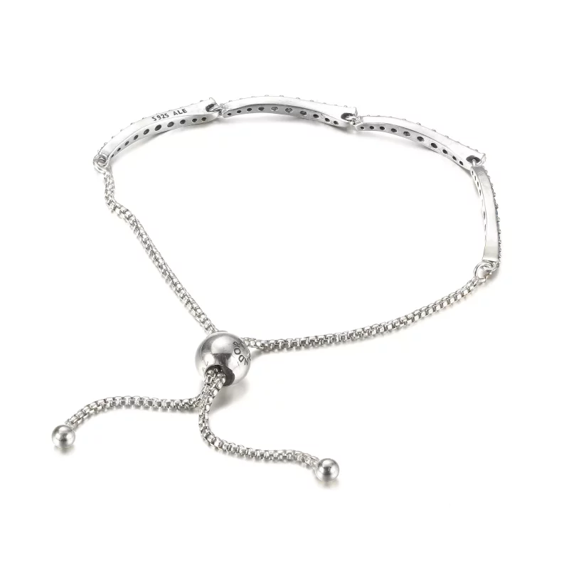 (imagen para) Pulsera deslizante PANDORA Azul Ondulada - 599436C01 - Ver 3