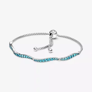 (imagen para) Pulsera deslizante PANDORA Azul Ondulada - 599436C01