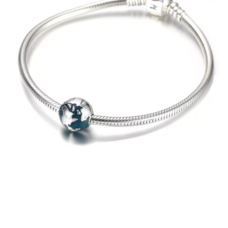 (imagen para) Pulsera PANDORA con abalorio de clip en forma de globo azul - 799429C01 - Ver 5