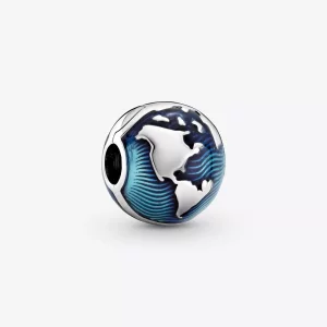 (imagen para) Pulsera PANDORA con abalorio de clip en forma de globo azul - 799429C01