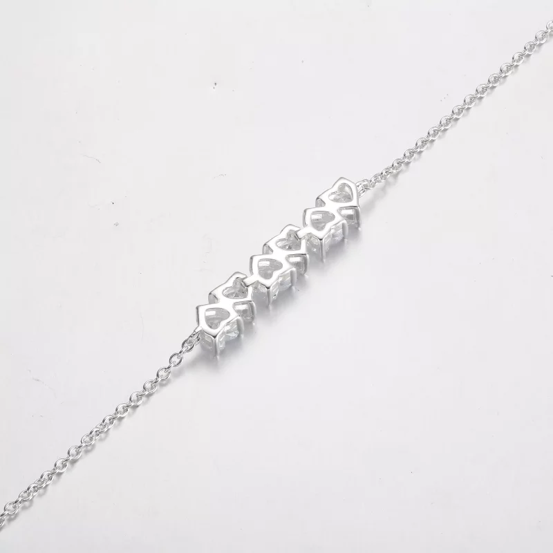 (imagen para) Pulsera Pandora con cadena de corazones brillantes y sin fin - 591162C01 - Ver 6