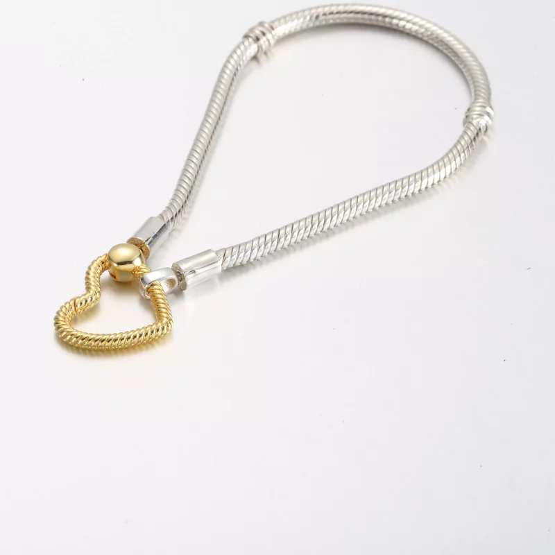 (imagen para) Pulsera Pandora Moments con cadena de serpiente y cierre de corazón - 569539C00 - Ver 5