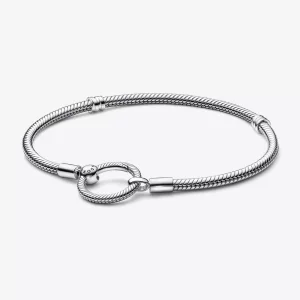 (imagen para) Pulsera Pandora Moments con cierre de presión y cadena de serpiente - 592242C00